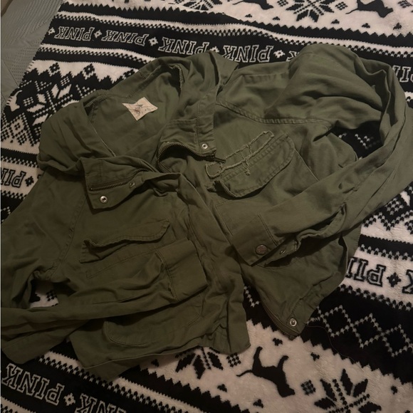 Wild Blue + Sadie Robertson Utility Cropped Hooded Jacket - Picture 2 of 5